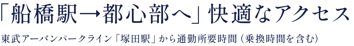 「船橋駅→都心部へ」快適なアクセス