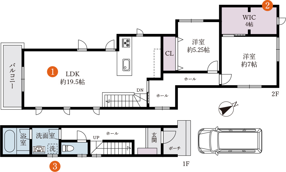 ポッジオ塚田ⅠB棟の間取り